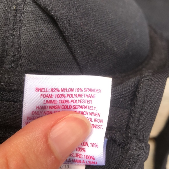 Black Studded Bandeau Swim Top (Size S) - Picture 4 of 7